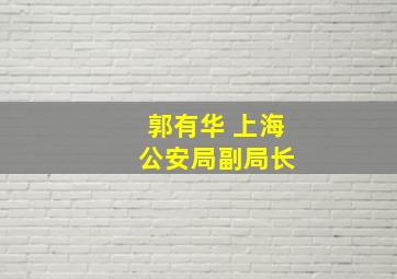 郭有华 上海 公安局副局长